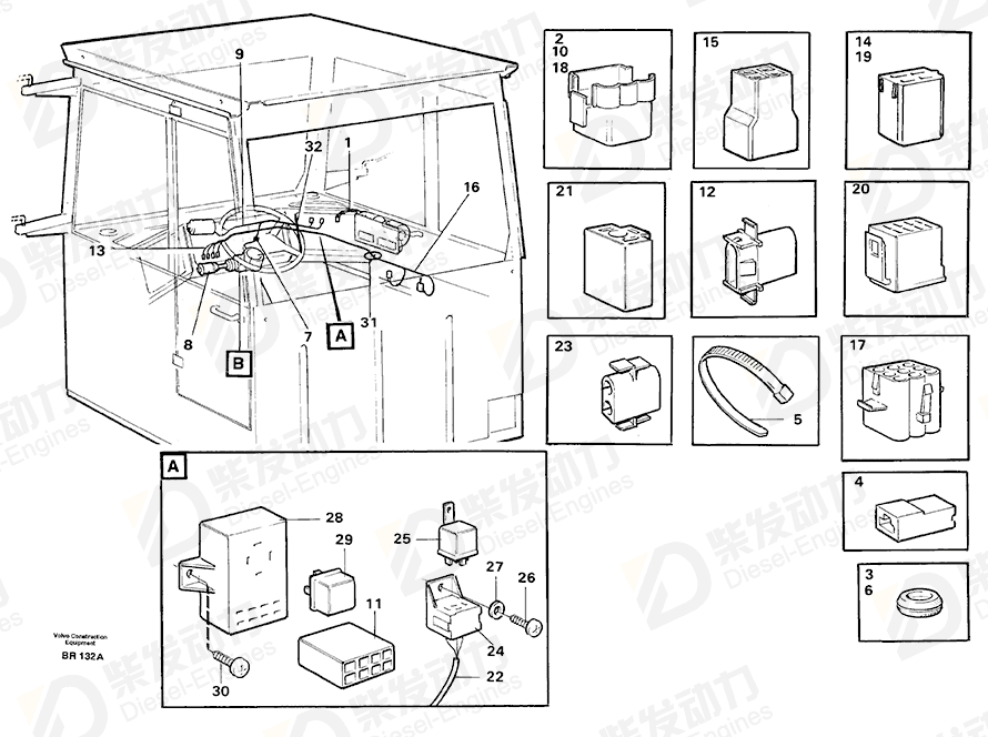 VOLVO Cable harness 11063389 Drawing VOLVO Cable harness 11063389 Drawing
