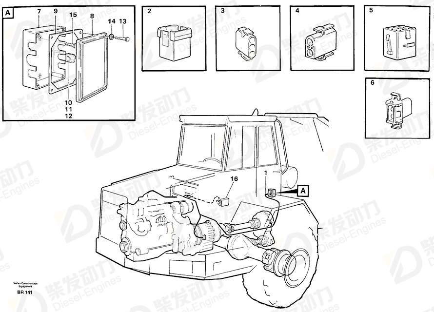 VOLVO Cable harness 11063664 Drawing