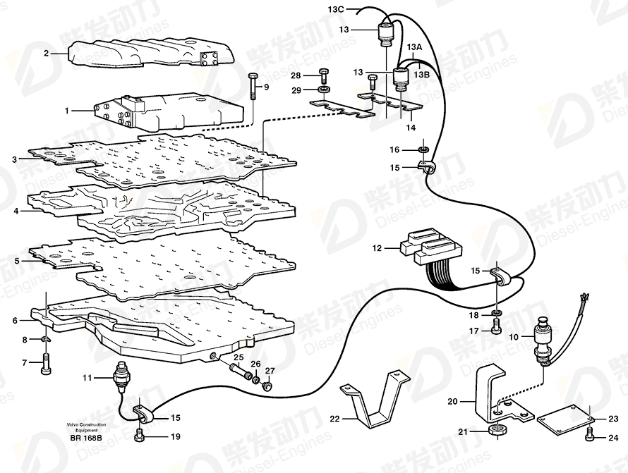 VOLVO Bracket 11036571 Drawing