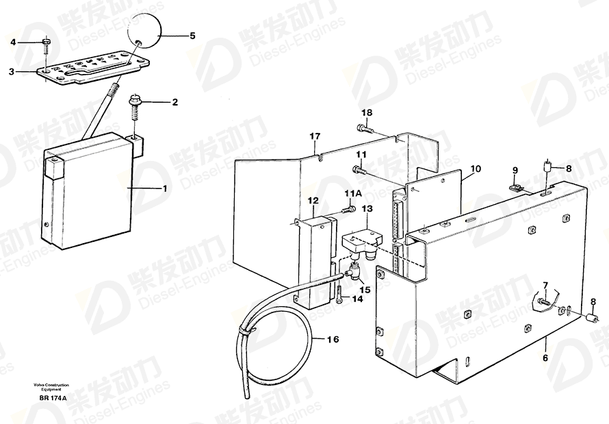 VOLVO Electronic unit 11042225 Drawing VOLVO Electronic unit 11042225 Drawing