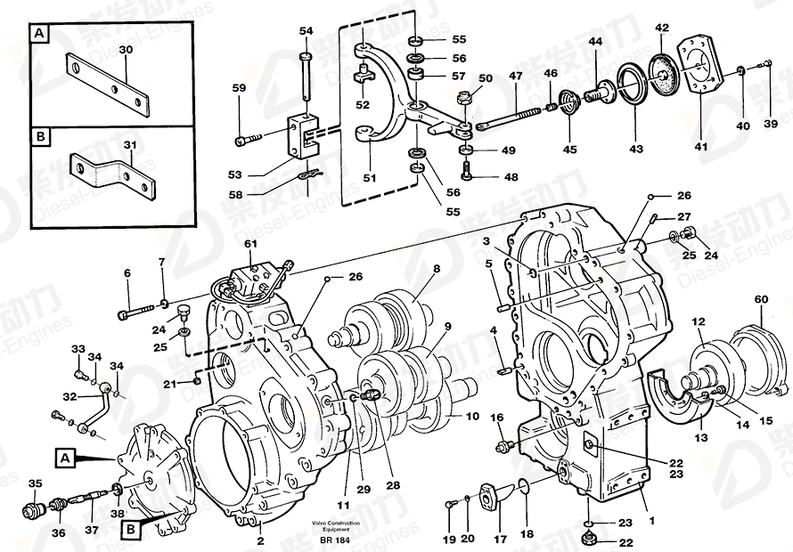 VOLVO Transfer gearbox 22502 Drawing