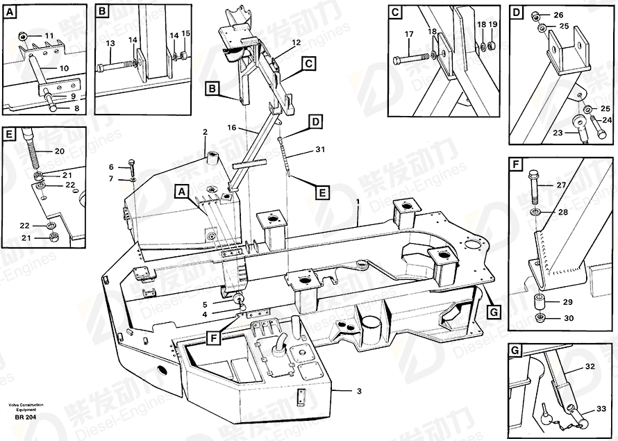VOLVO Support 11056766 Drawing
