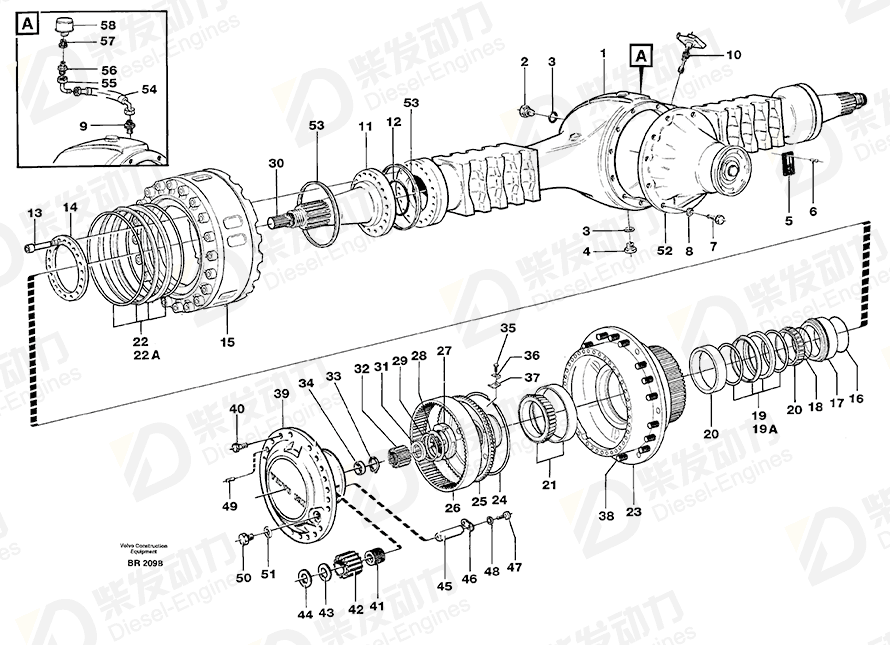 VOLVO Spacer ring 11102645 Drawing