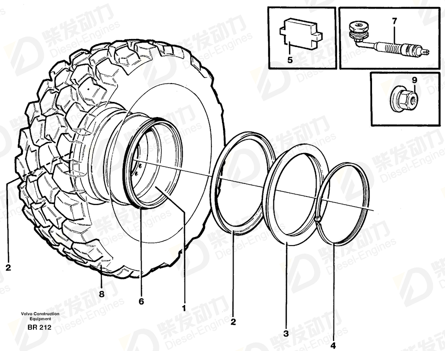 VOLVO Wheel 11056765 Drawing