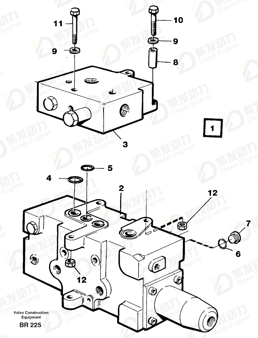 VOLVO Valve housing 4946191 Drawing VOLVO Valve housing 4946191 Drawing