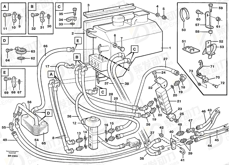 VOLVO Back-up ring 931220 Drawing