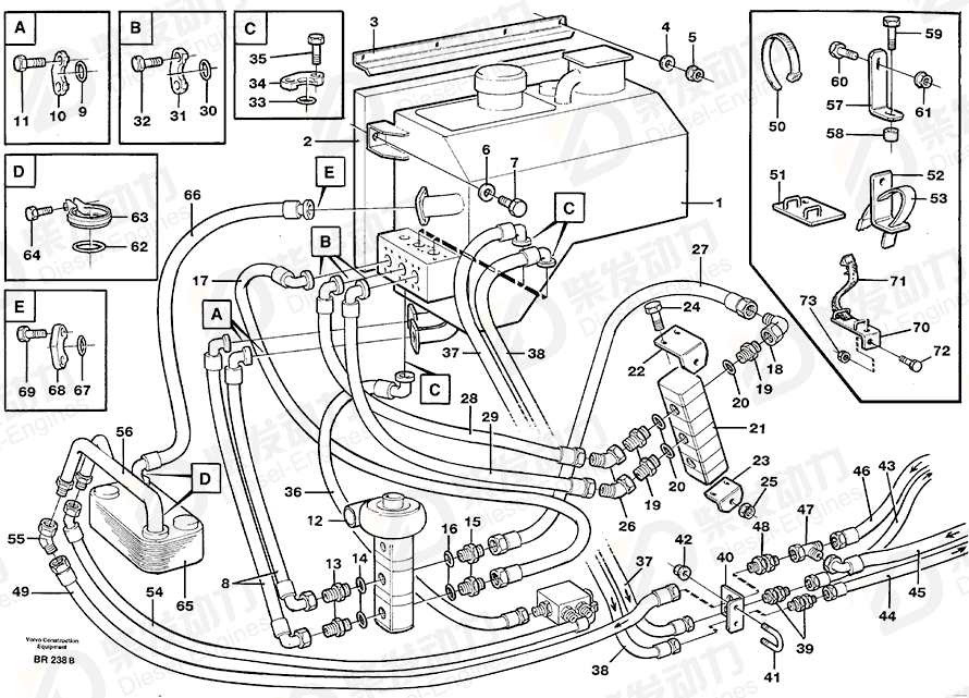 VOLVO Hose 11062658 Drawing