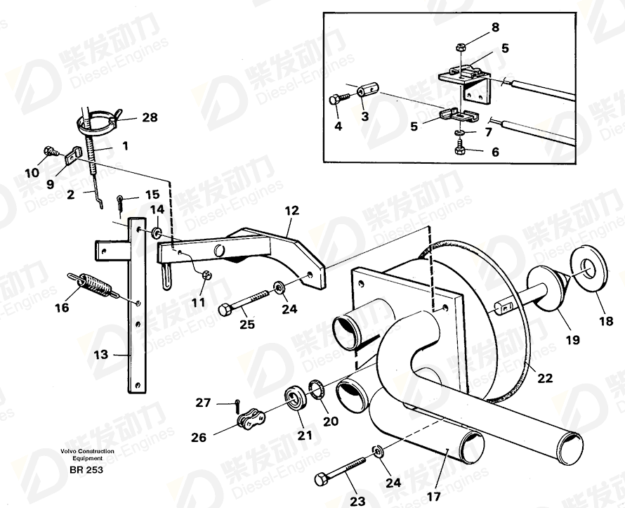 VOLVO Valve housing 11061691 Drawing VOLVO Valve housing 11061691 Drawing