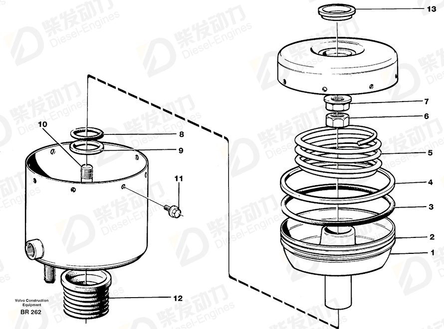 VOLVO Felt ring 11993076 Drawing