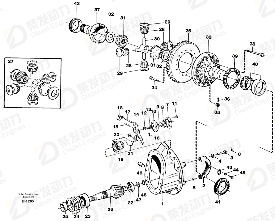 VOLVO Drive gear set 11035742 Drawing