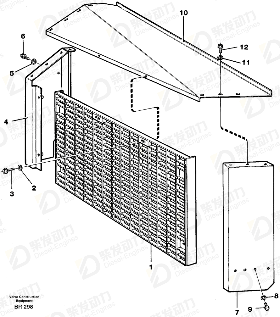 VOLVO Cover plate 11052171 Drawing