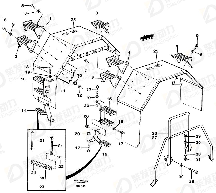 VOLVO Handrail 11060085 Drawing