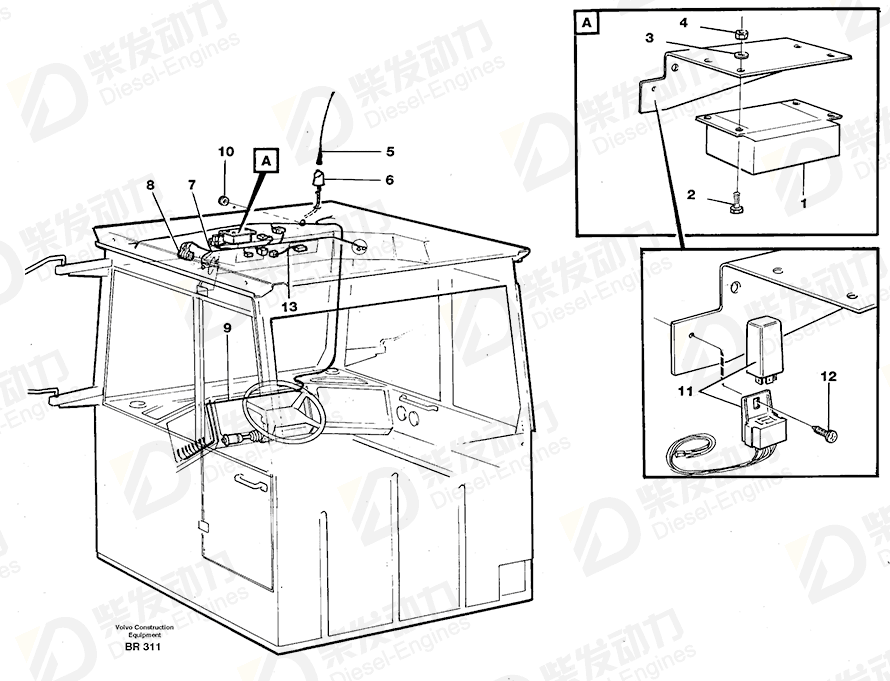 VOLVO Cable harness 11041408 Drawing