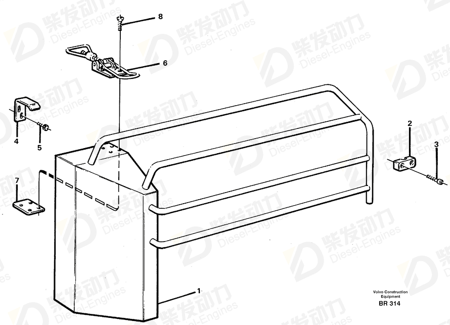 VOLVO Nut plate 11051638 Drawing