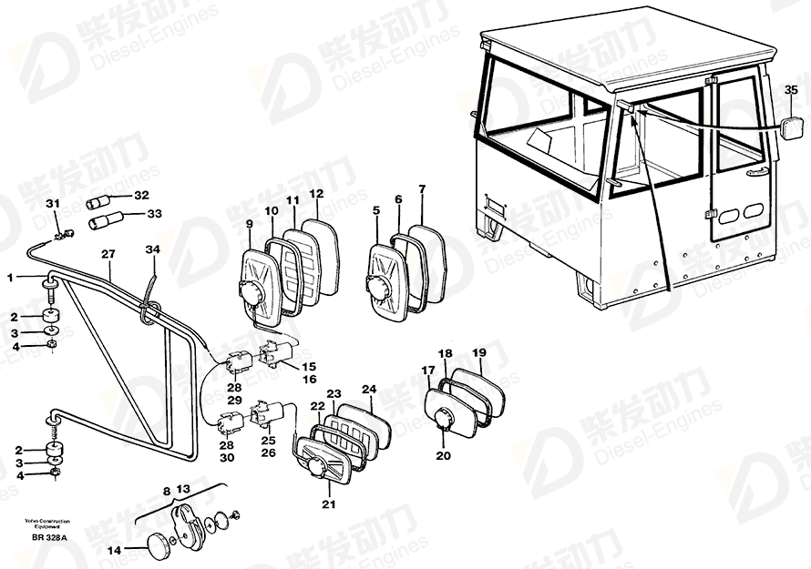 VOLVO Cable terminal 968019 Drawing VOLVO Cable terminal 968019 Drawing