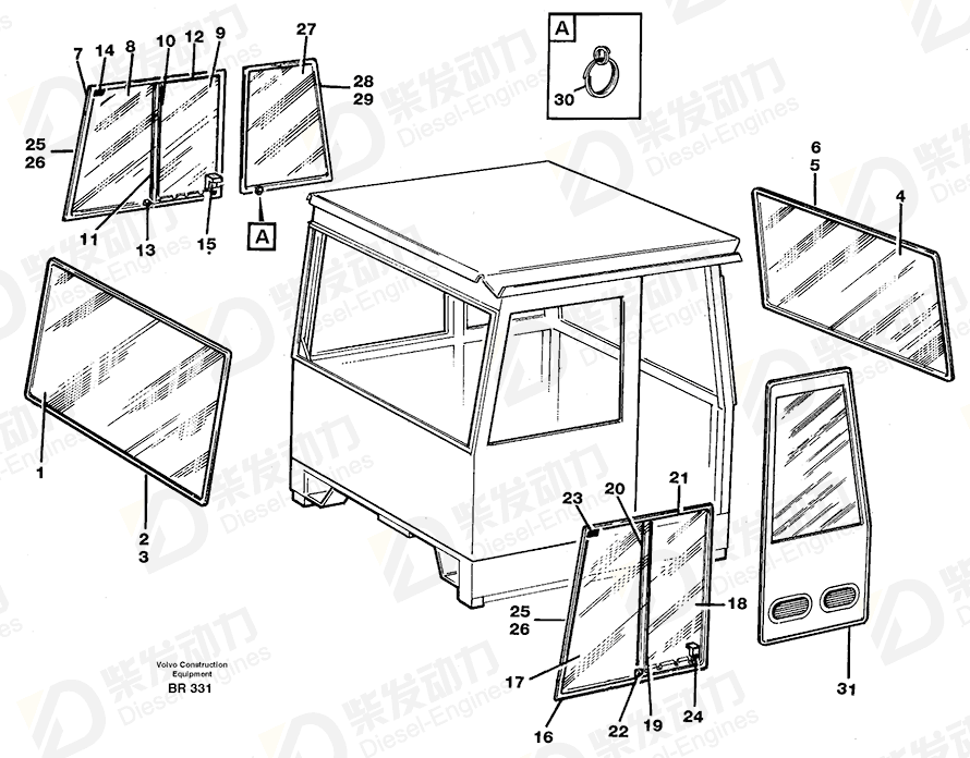 VOLVO Window moulding 11058561 Drawing VOLVO Window moulding 11058561 Drawing