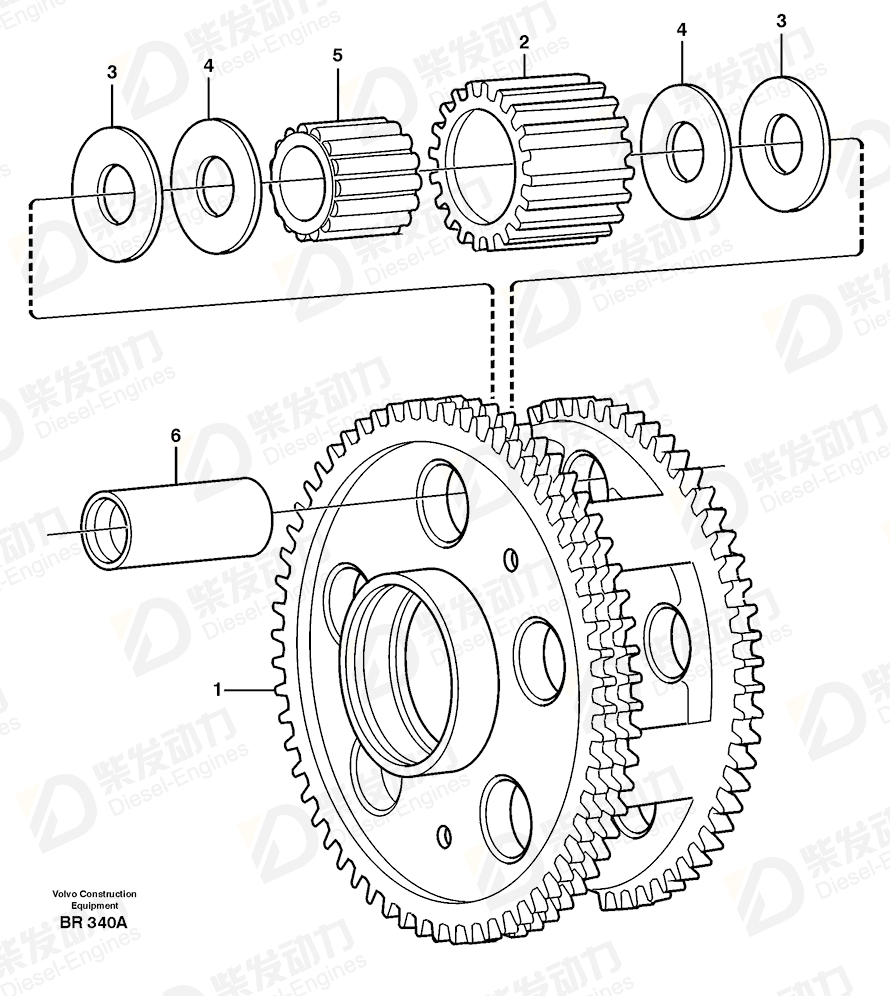 VOLVO Planet carrier 1650155 Drawing VOLVO Planet carrier 1650155 Drawing