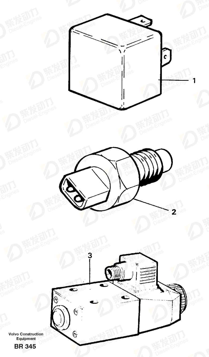 VOLVO Solenoid valve 11701044 Drawing