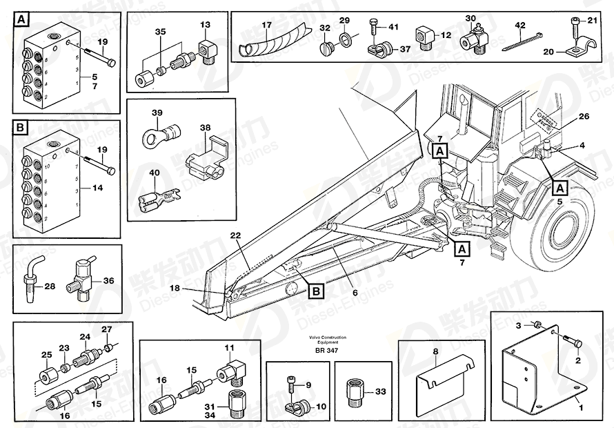 VOLVO Distribution block 14214026 Drawing VOLVO Distribution block 14214026 Drawing