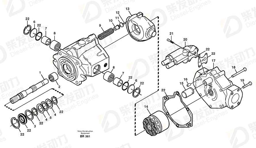 VOLVO Sealing kit 11701227 Drawing