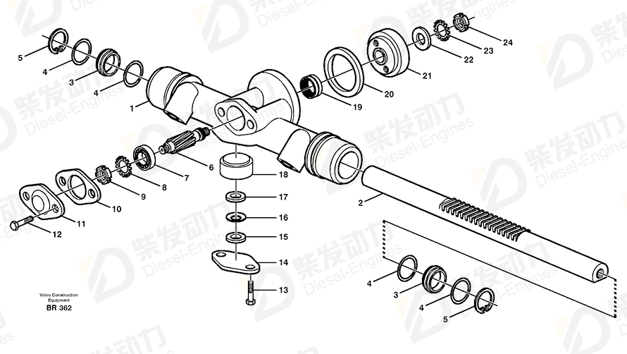 VOLVO Shaft 11063652 Drawing