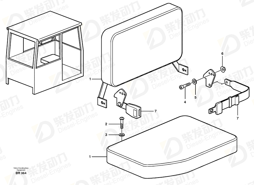 VOLVO Hip Belt 11005809 Drawing