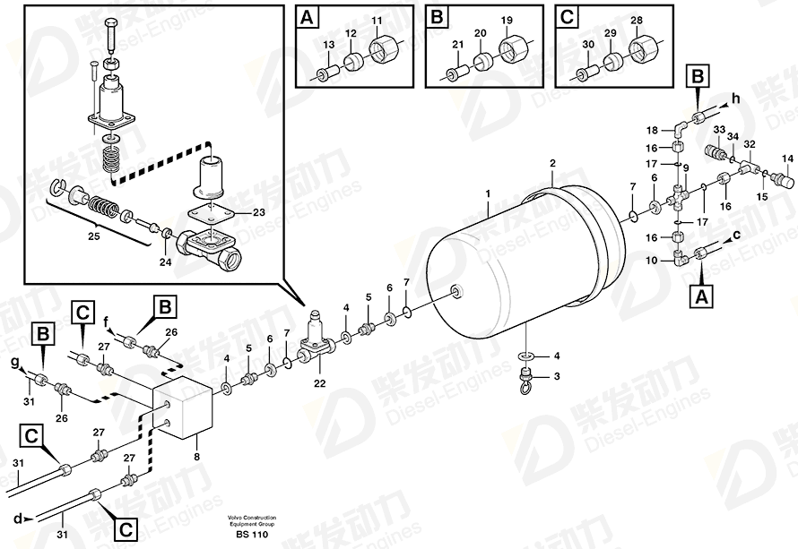 VOLVO Tank 11190888 Drawing