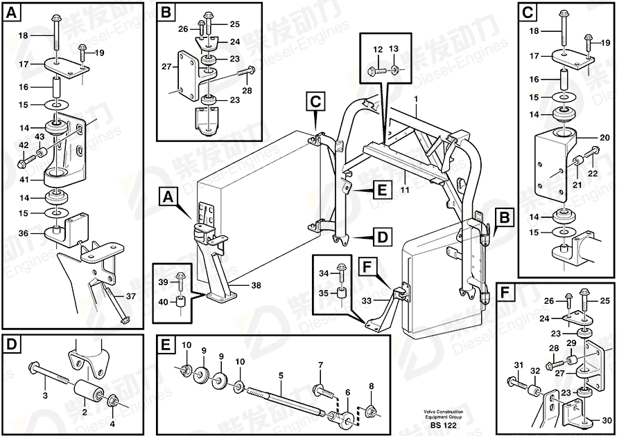 VOLVO Bracket 11117456 Drawing