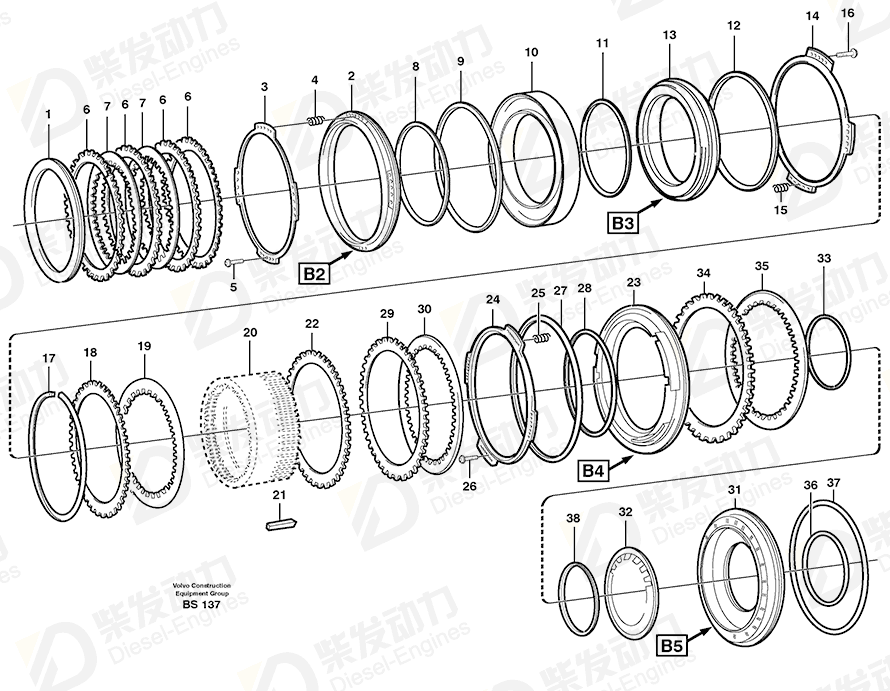 VOLVO Piston 11036743 Drawing