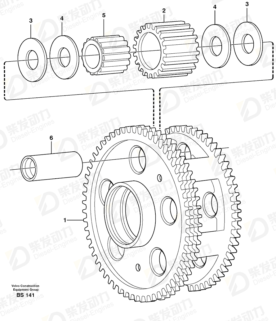 VOLVO Planet kit 11145855 Drawing