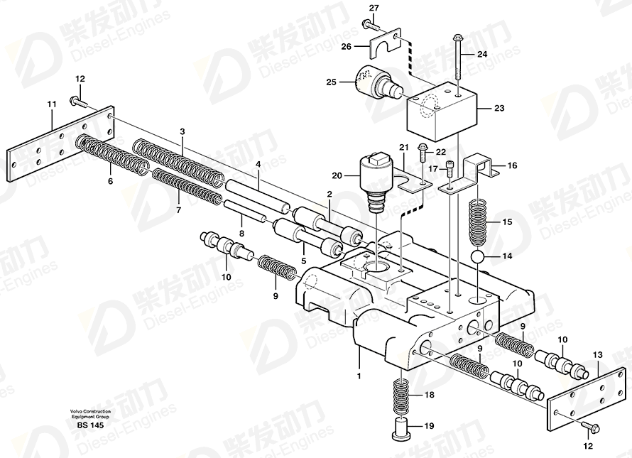 VOLVO Valve Housing 11145752 Drawing VOLVO Valve Housing 11145752 Drawing