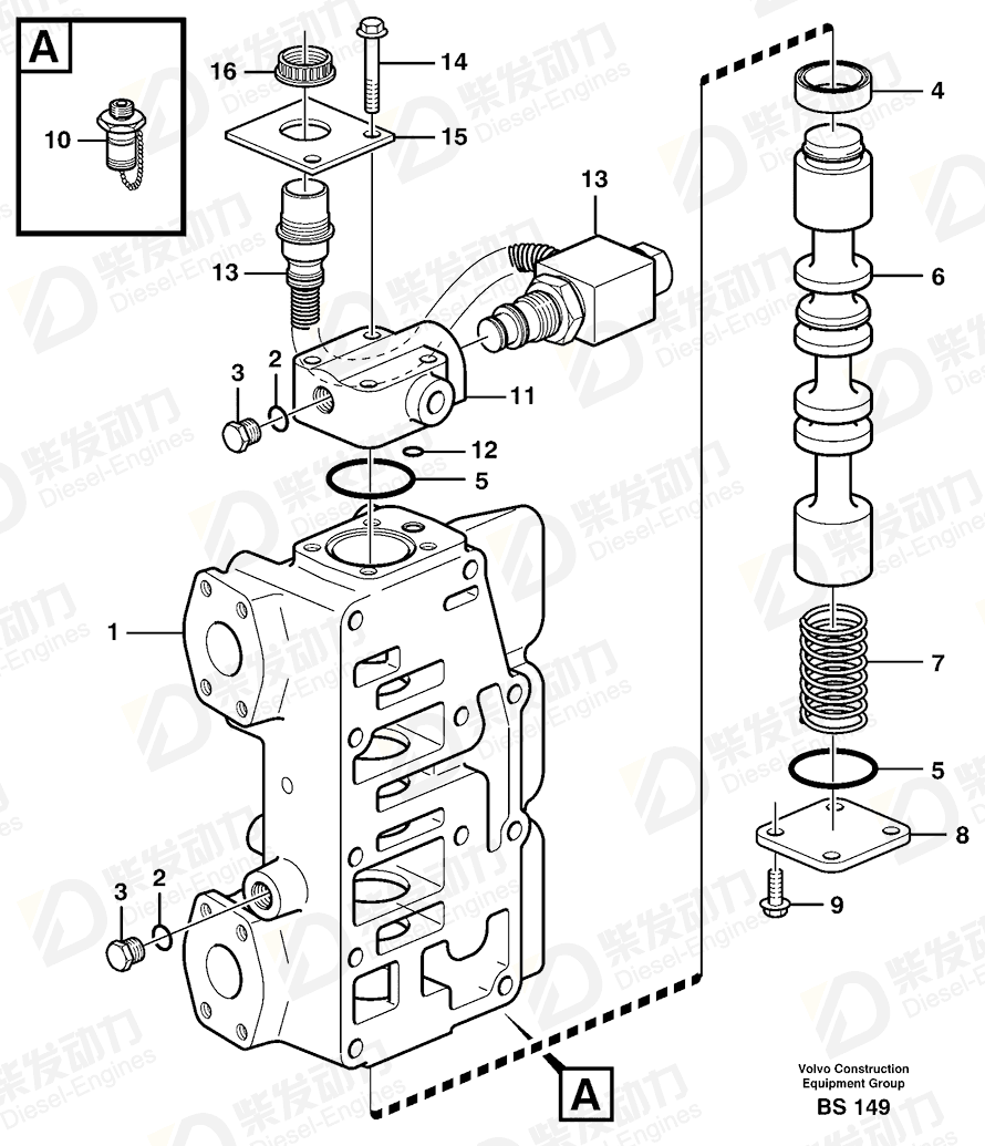 VOLVO Solenoid valve 11037751 Drawing