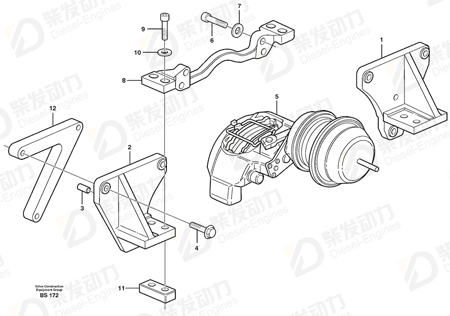 VOLVO Bracket 11115872 Drawing