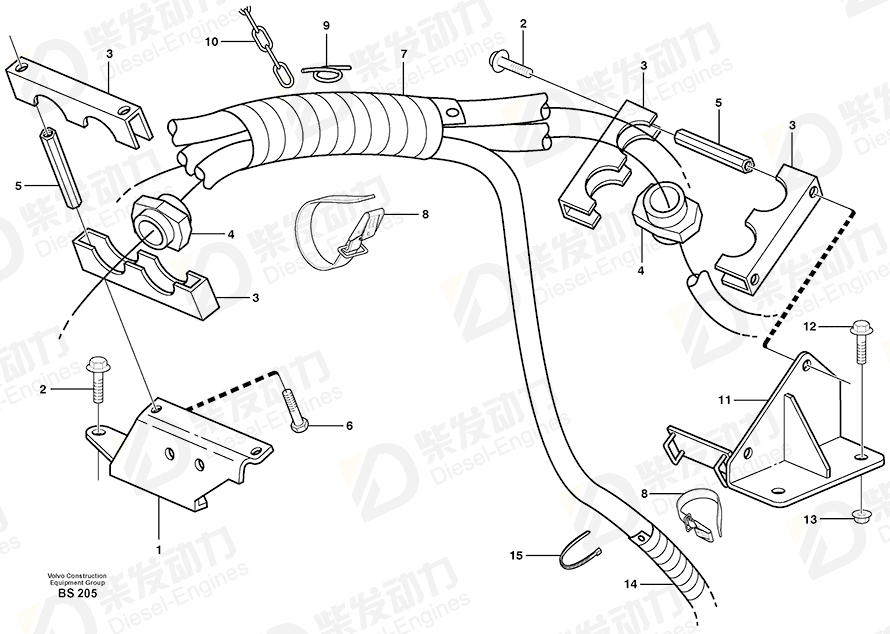 VOLVO Rubber bushing 11061371 Drawing