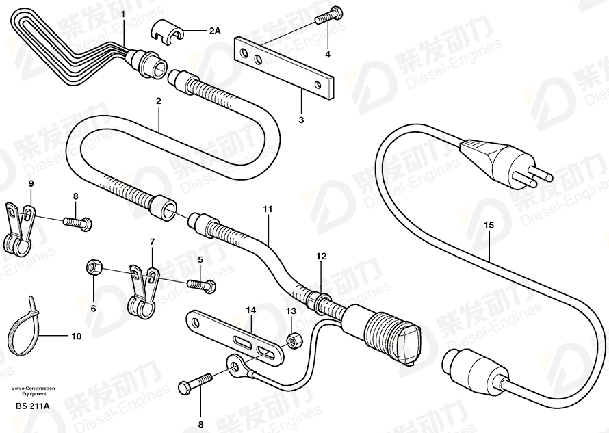 VOLVO Engine heater 1676838 Drawing