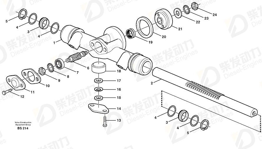 VOLVO Companion flange 11063651 Drawing