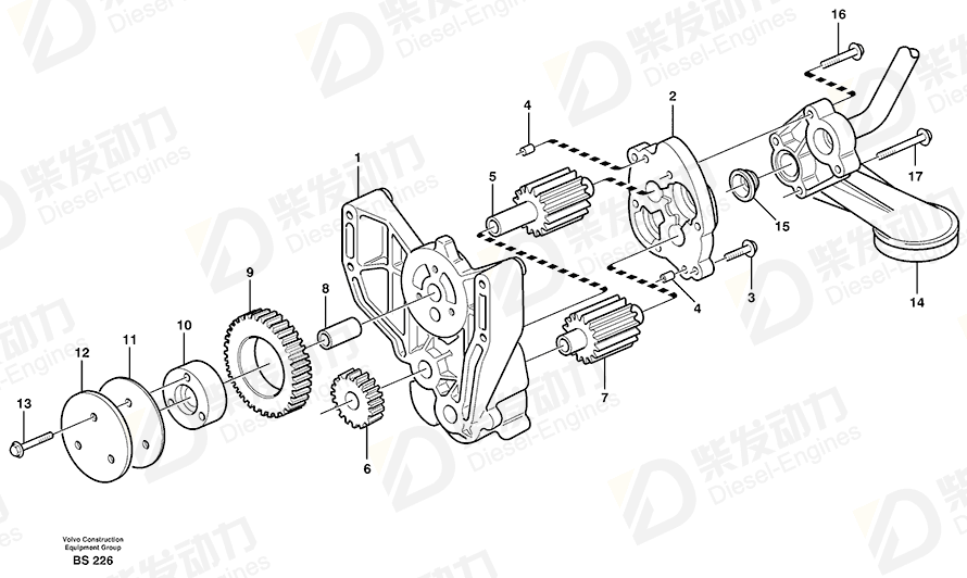 VOLVO Flange screw 946470 Drawing