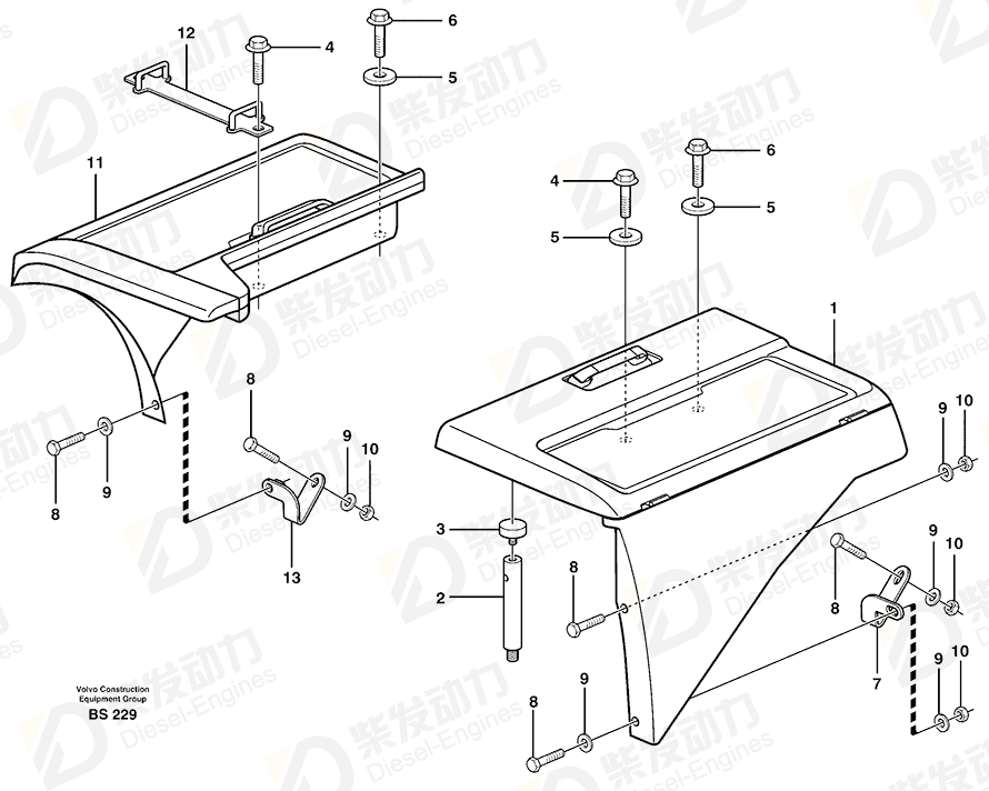 VOLVO Support 11115222 Drawing