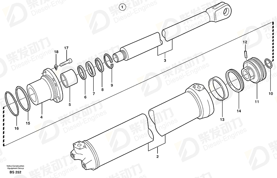 VOLVO Sealing kit 11708734 Drawing