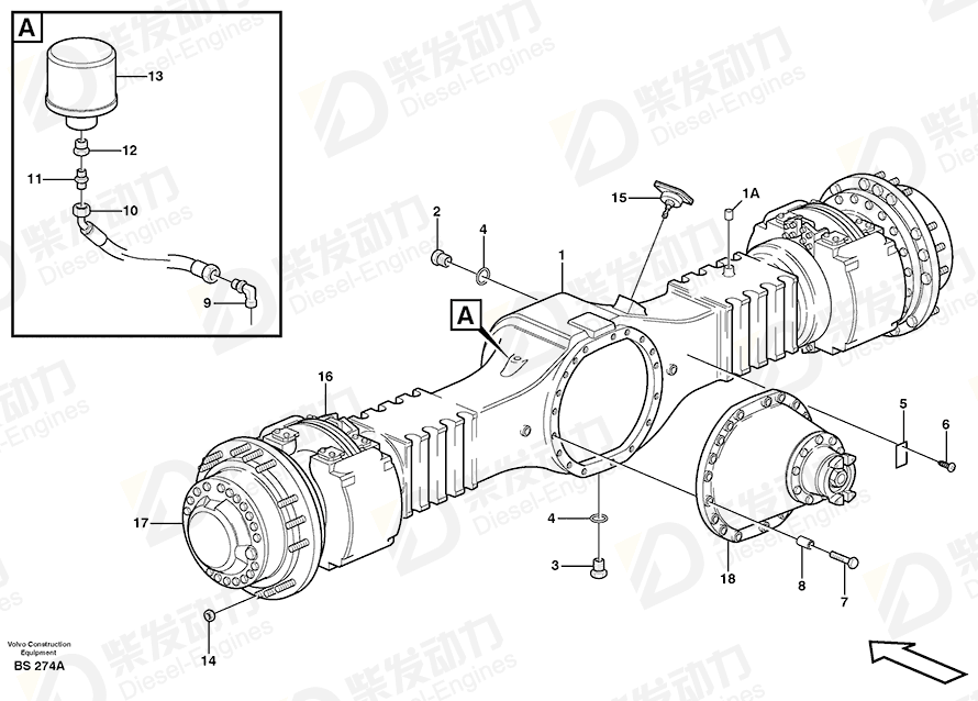 VOLVO Hose assembly 935681 Drawing