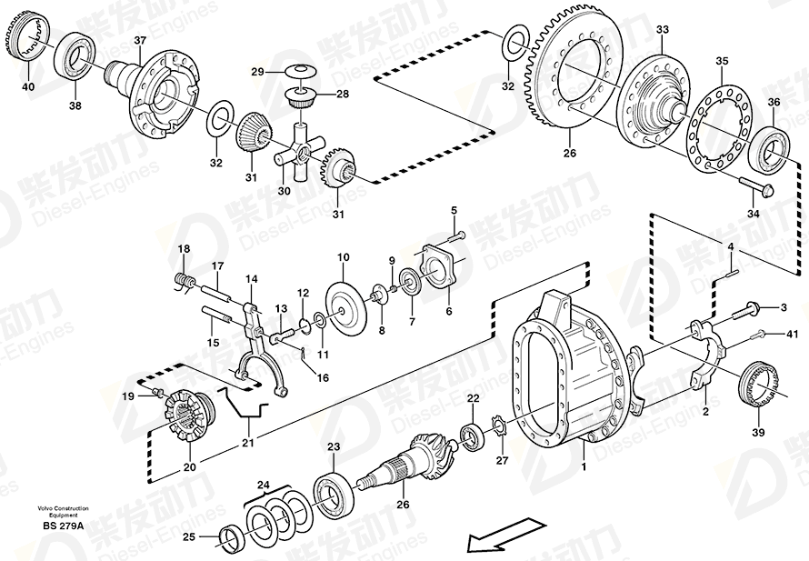 VOLVO Drive gear set 11102718 Drawing