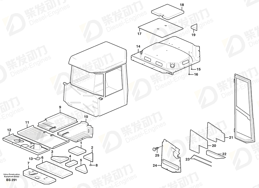 VOLVO Insulation 11119726 Drawing