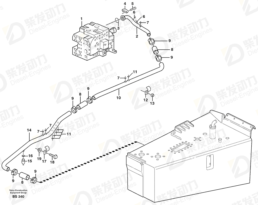 VOLVO Clamp 11117188 Drawing