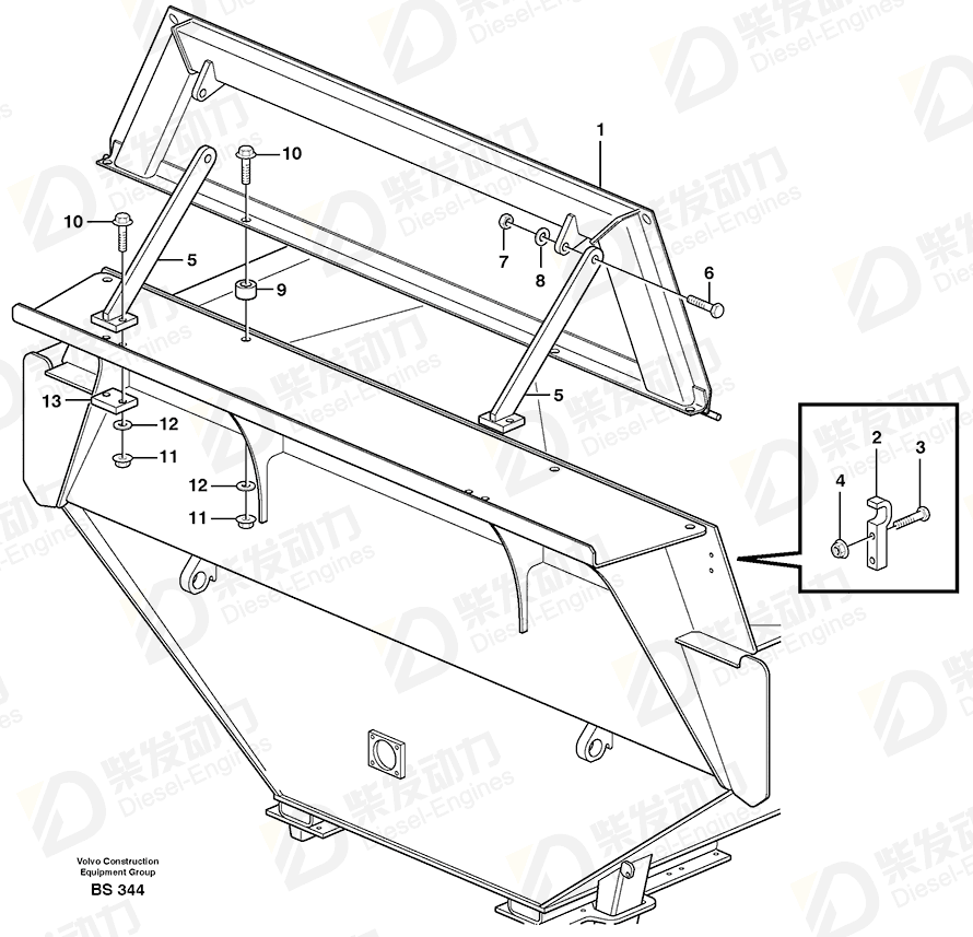 VOLVO Bracket 11064306 Drawing
