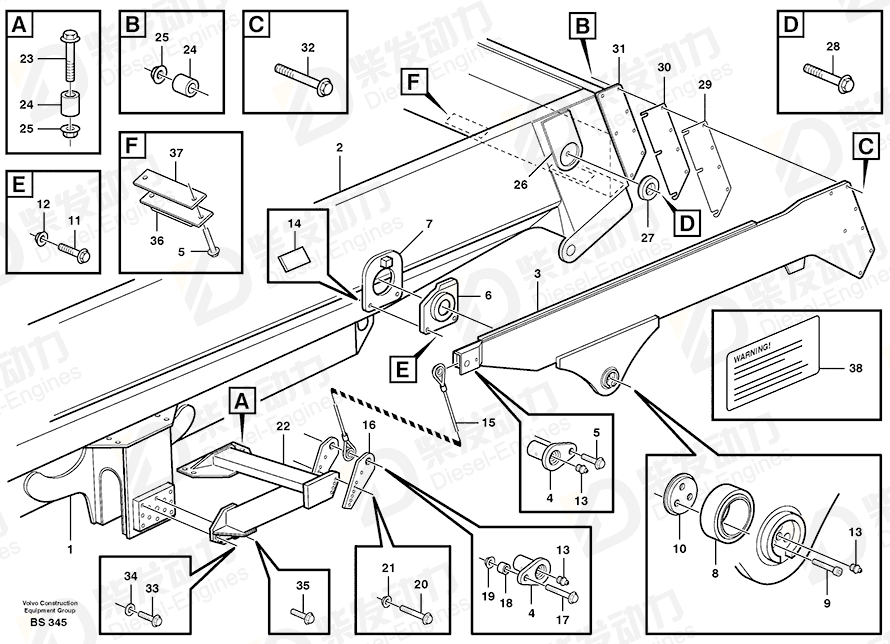 VOLVO Bracket 11064641 Drawing