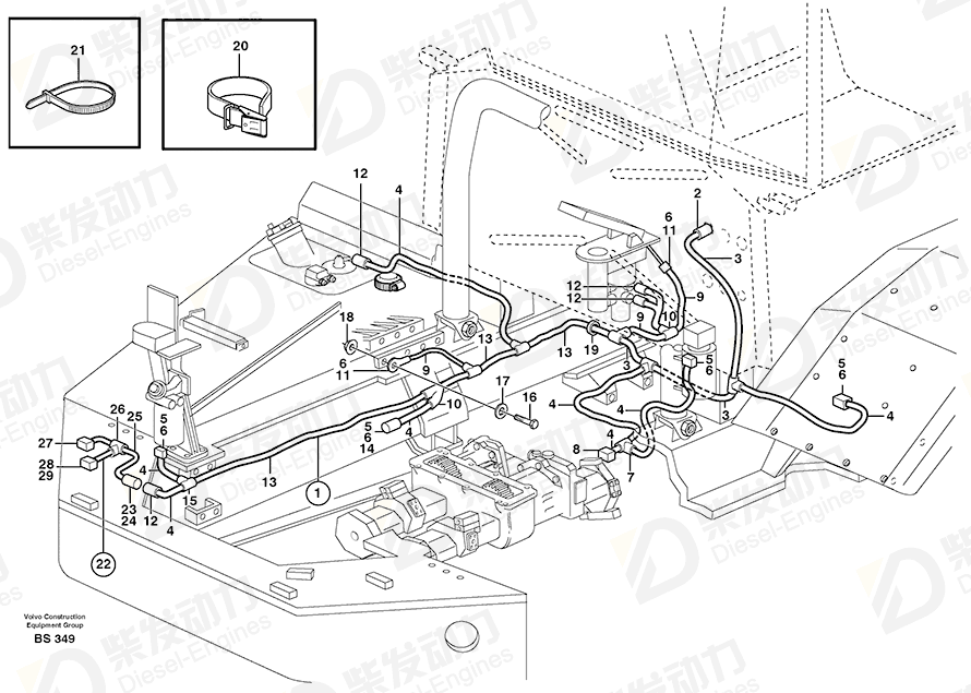 VOLVO Cable harness 11116378 Drawing