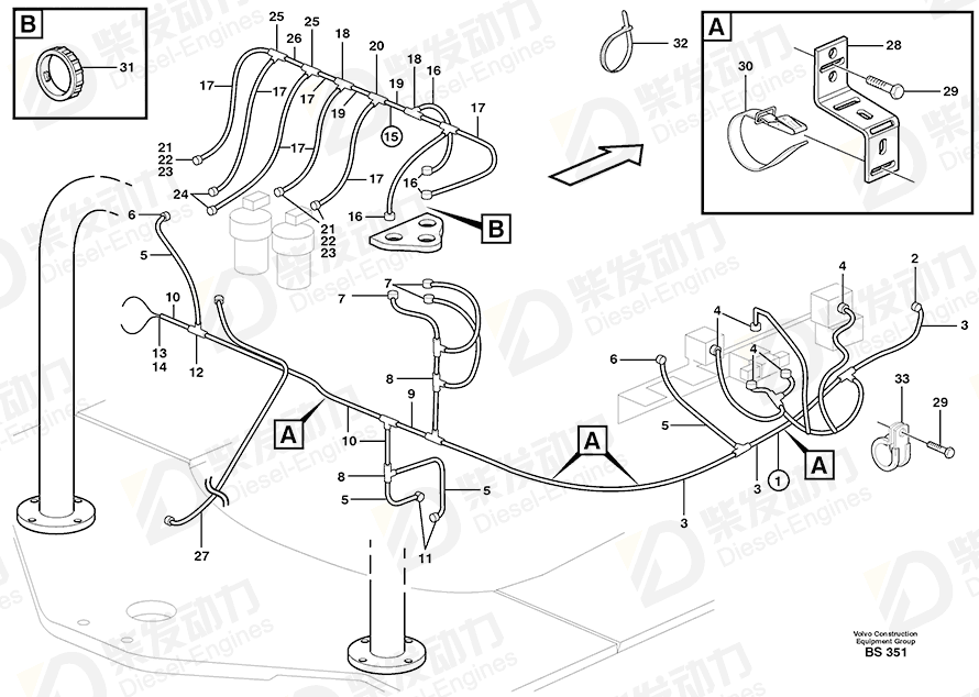 VOLVO Bracket 11112381 Drawing