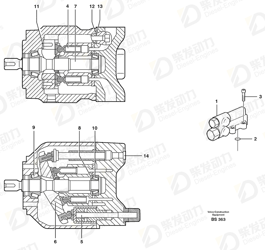 VOLVO Pump unit 11708072 Drawing