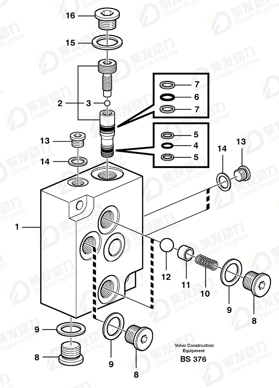 VOLVO Valve Body 11119923 Drawing VOLVO Valve Body 11119923 Drawing