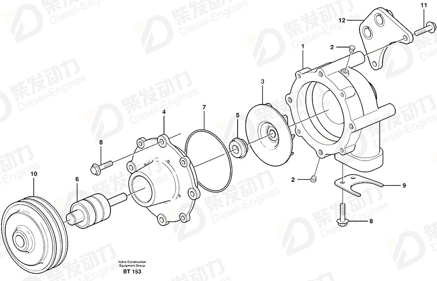 VOLVO Pulley 11127438 Drawing